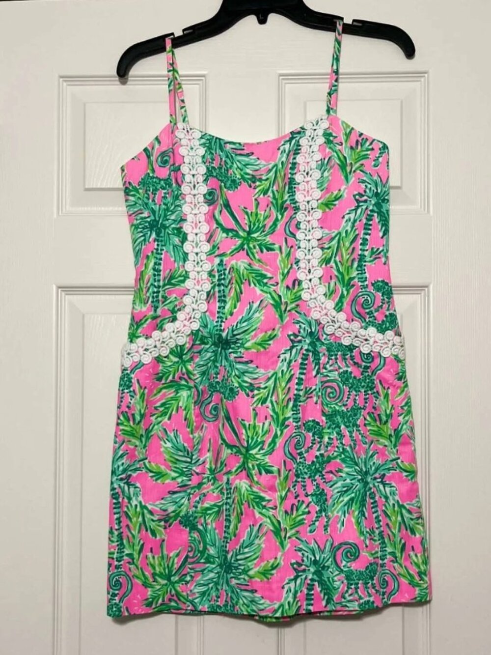 NWT Lilly Pulitzer Shelli Stretch Dress Prosecco Pink Hanging Around Size 4 RARE